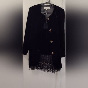 Vintage Canadian designer Wayne Clark Velvet Suit size 4